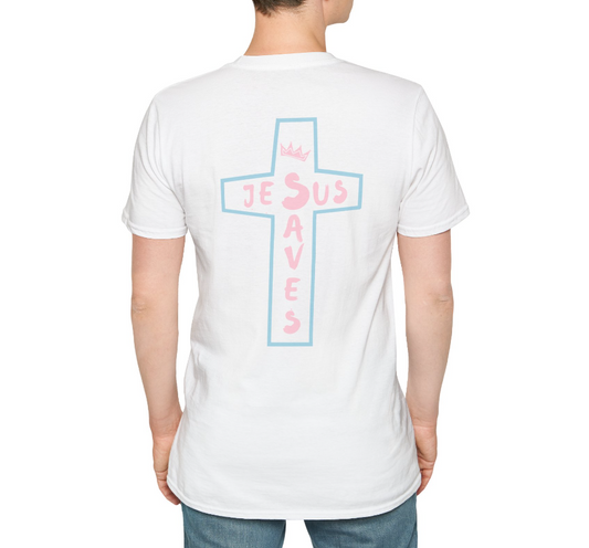 White Jesus Saves Tee